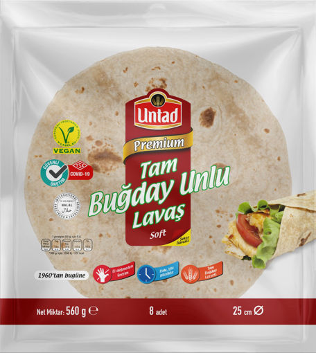 Untad Lavaş Tam Buğdaylı 560 gr (7*80gr) nin resmi