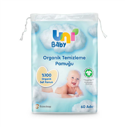 Uni Baby Bebek Temizleme Pamuğu 60lı nin resmi