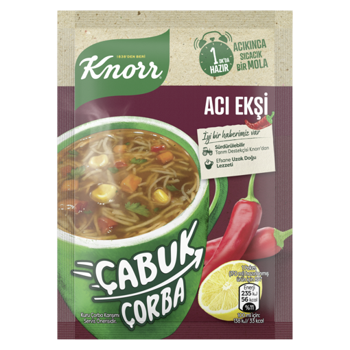 Knorr Çabuk Çorba Acı Ekşi 19 Gr nin resmi