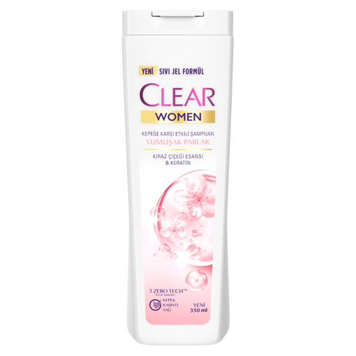 Clear Women Kiraz Çiçeği Esanslı Keratinli Şampuan 350 ml nin resmi