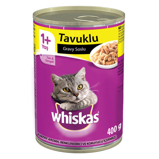 Whiskas Tavuklu Konserve Kedi Maması 400 Gr nin resmi