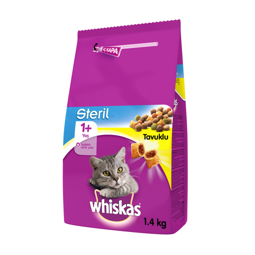 Whiskas Steril Tavuklu Kedi Maması 1400 Gr nin resmi