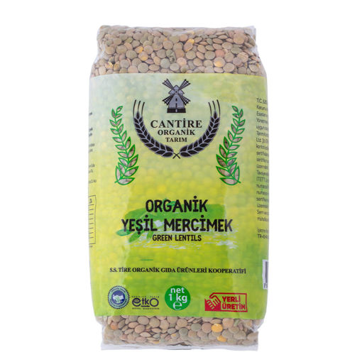 Tire Organik Yeşil Mercimek 1 Kg nin resmi