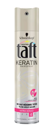 Taft Keratin Ultra Güçlü Saç spreyi 250 Ml nin resmi