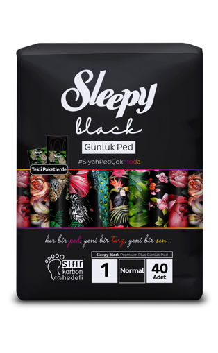 Sleepy Black Süper Ekonomik Günlük Normal Ped 40'lı nin resmi