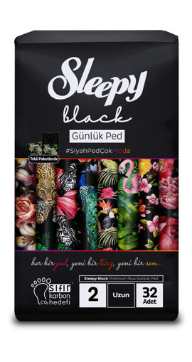 Sleepy Black Süper Ekonomik Günlük Uzun Ped 32'li nin resmi