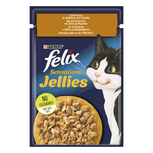 Felix Sensation Tavuk&havuç Yaş Kedi Maması 85 Gr nin resmi