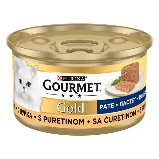 Gourmet Gold Kıyılmış Hindili Yaş Kedi Maması 85 Gr nin resmi