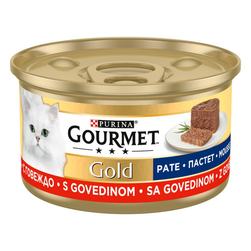 Gourmet Gold Kıyılmış Sığır Etli Yaş Kedi Maması 85 Gr nin resmi