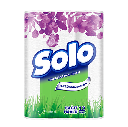 Solo Bambu Beyaz Kağıt Havlu 12'li nin resmi