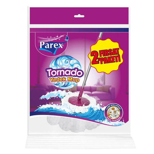 Parex Tornado Mikrofiber Yedek Mop Başlığı 2'li nin resmi