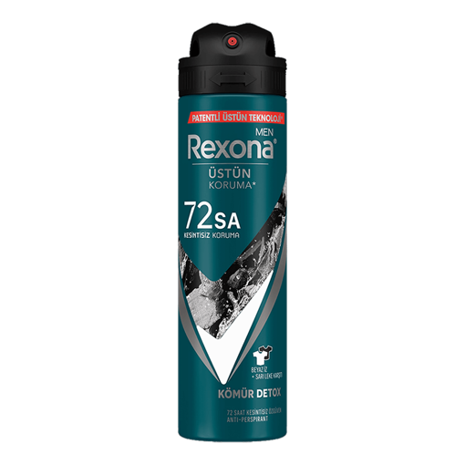 Rexona Men Kömür Detox Antiperspirant Erkek Sprey Deodorant 150 ml nin resmi