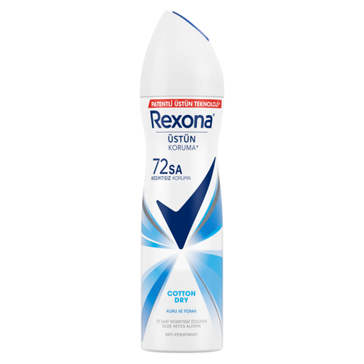 Rexona Cotton Dry Antiperspirant Kadın Sprey Deodorant 150 ml nin resmi