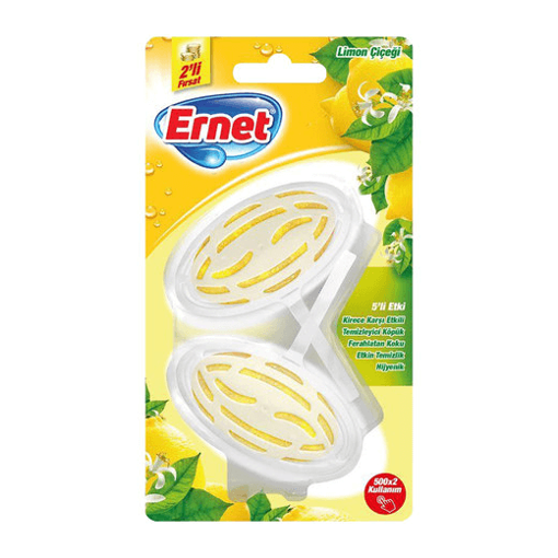 Ernet Limon Çiçeği 40 gr 2'li Paket Süper Klozet Bloğu nin resmi