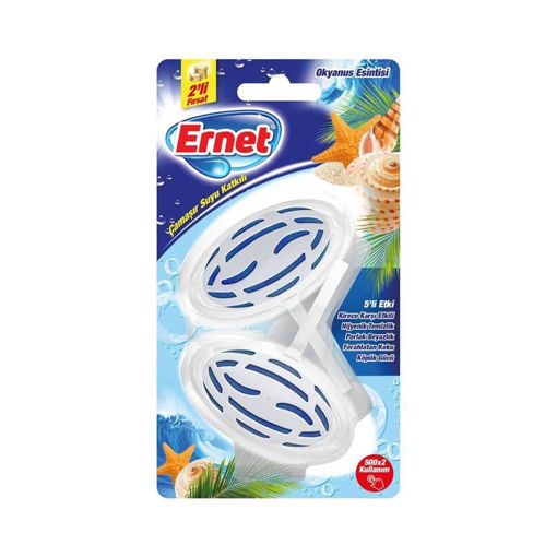 Ernet Süper Çamaşır Suyu Katkılı Okyanus Esintisi Klozet Bloğu 2x40 Gr nin resmi