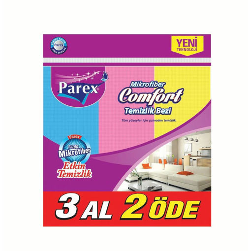 Parex Mikrofiber Komfort Temizlik Bezi 3 Al 2 Öde nin resmi