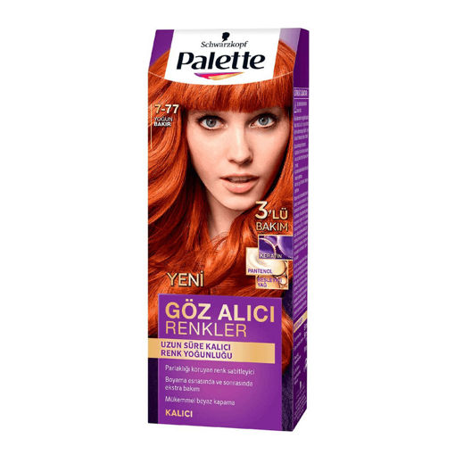 Palette Yoğun Göz Alıcı Renkler Saç Boyası 7-77 Yoğun Bakır 50 ml nin resmi