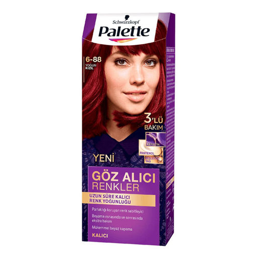 Palette Göz Alıcı Renkler Saç Boyası 6-88 Yoğun Kızıl 50 ml nin resmi