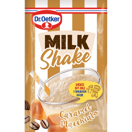 Dr. Oetker Karamel Macchiato Milkshake 18 gr nin resmi