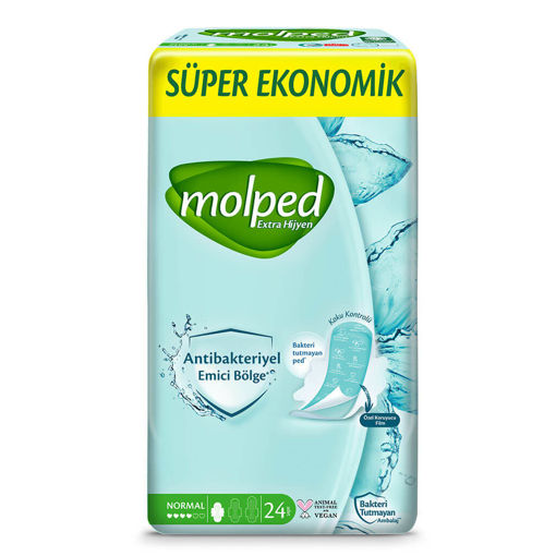 Molped Extra Hijyen Antibakteriyel Ped Normal 24'lü nin resmi