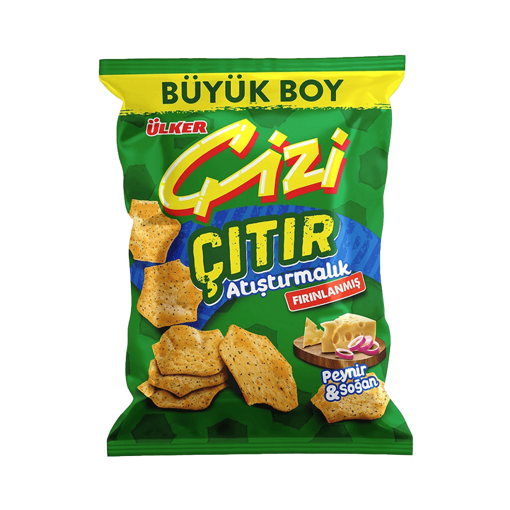 Ülker Çizi Çıtır Peynir & Soğan Aromalı 80 gr nin resmi