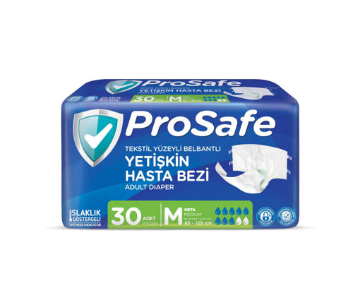 ProSafe Belbantlı Yetişkin Hasta Bezi M Beden 30 Adet nin resmi