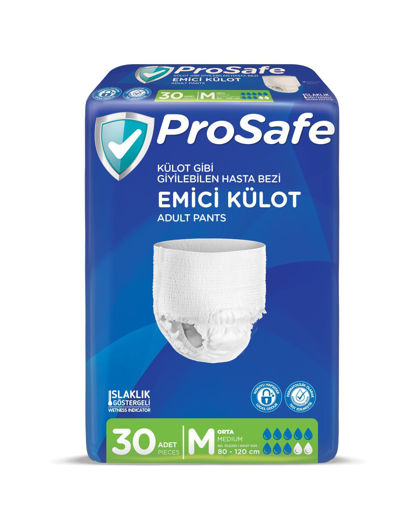 ProSafe Giyilebilen Külot Yetişkin Hasta Bezi M Beden 30 Adet nin resmi