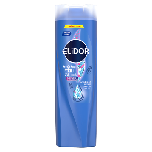 Elidor Kepeğe Karşı Etkili 2 si 1 Arada Şampuan 400 ml nin resmi
