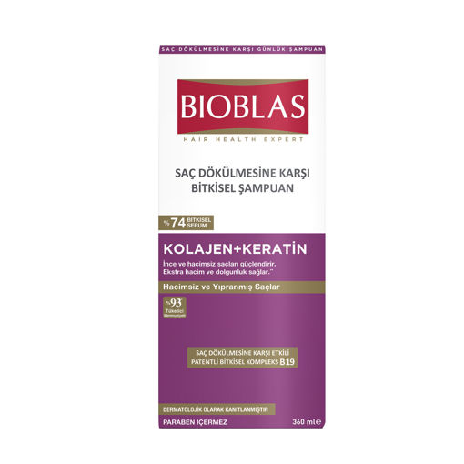 Bioblas Kolajen+Keratin Bitkisel Şampuan 360 Ml nin resmi