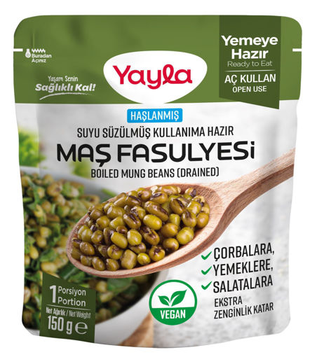 Yayla Haşlanmış Susuz Maş Fasülye 150 Gr nin resmi
