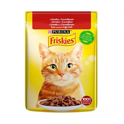Friskies Yaş Kedi Maması Sığır Etli  85 Gr nin resmi