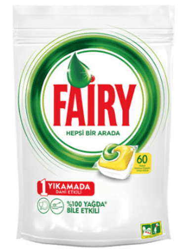 Fairy Hepsi Bir Arada Bulaşık Makinesi Tableti 60'lı nin resmi