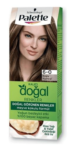 Palette Kalıcı Doğal Renkler 7-60 Fındık Kahve Saç Boyası nin resmi