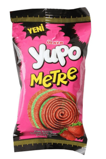 Ülker Yupo Jelly Metre Çilek Yumuşak Şeker 50 Gr nin resmi