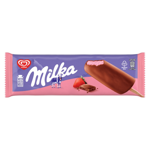 Algida Milka Stick Çilekli Dondurma nin resmi