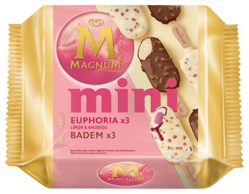 Algida Magnum Mini Double Euphoria Limon- Ahududu ve Badem 353 ml nin resmi