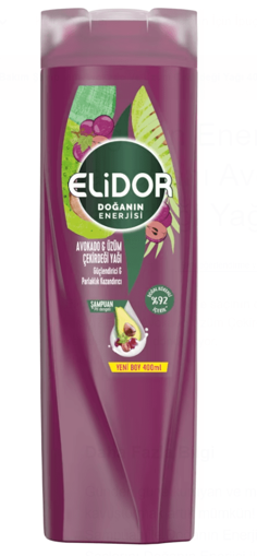 Elidor Avokado Üzüm Çekirdeği Yağı Şampuan 400 Ml nin resmi