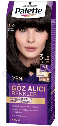 Palette Göz Alıcı Renkler 3-0 Koyu Kahve Saç Boyası nin resmi