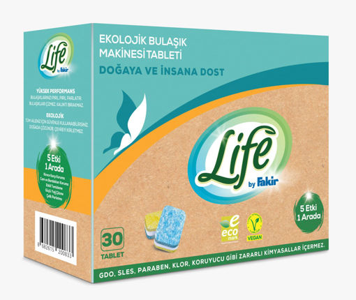 Life By Fakir Ekolojik Vegan Bulaşık Makinesi Tablet Deterjanı 30'Lu nin resmi