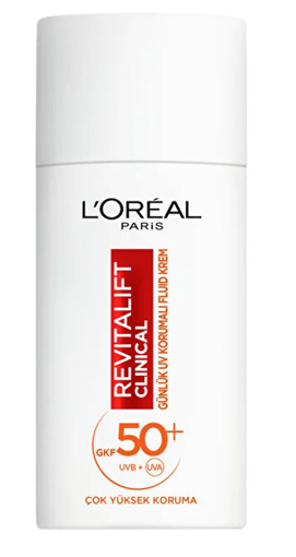 Loreal Paris Revitalift Clinical SPF 50+ Günlük Yüksek UV Korumalı Yüz Güneş Kremi 50 Ml nin resmi