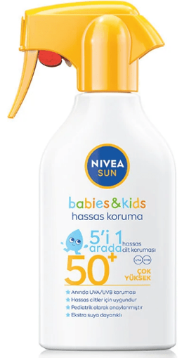 Nivea Sun Bebek ve Çocuk Sprey Güneş Kremi Spf 50 270 Ml nin resmi