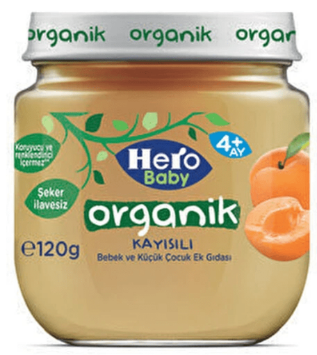 Hero Baby Organik Kayısılı Bebek Ek Gıdası 120 Gr nin resmi