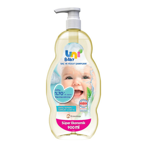 Uni Baby Saç ve Vücut Şampuanı 900 Ml nin resmi