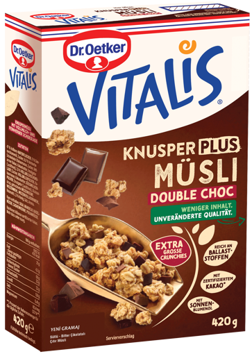Dr. Oetker Vitalis Sütlü Bitter Çikolatalı Müsli 420 Gr nin resmi