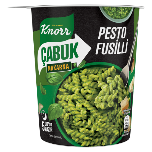 Knorr Pesto Fusilli Çabuk Bardak Makarna 65 GR nin resmi