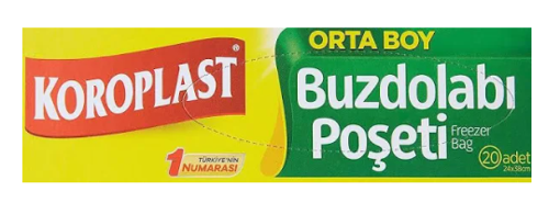 Koroplast Orta Boy Buzdolabı Poşeti 20'li nin resmi