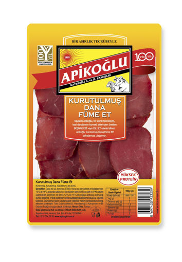 Apikoğlu Kurutulmuş Dana Füme Et 100 GR nin resmi