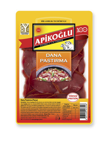 Apikoğlu Dana Parça Pastırma 80 GR nin resmi