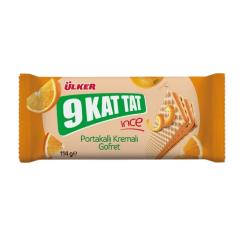 Ülker 9 Kat Tat İnce İnce Portakallı Gofret 114 Gr nin resmi