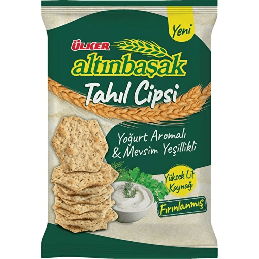 Ülker Altınbaşak Yoğurt Ve Mevsim Yeşillikli Tahıl Cipsi 120 Gr nin resmi